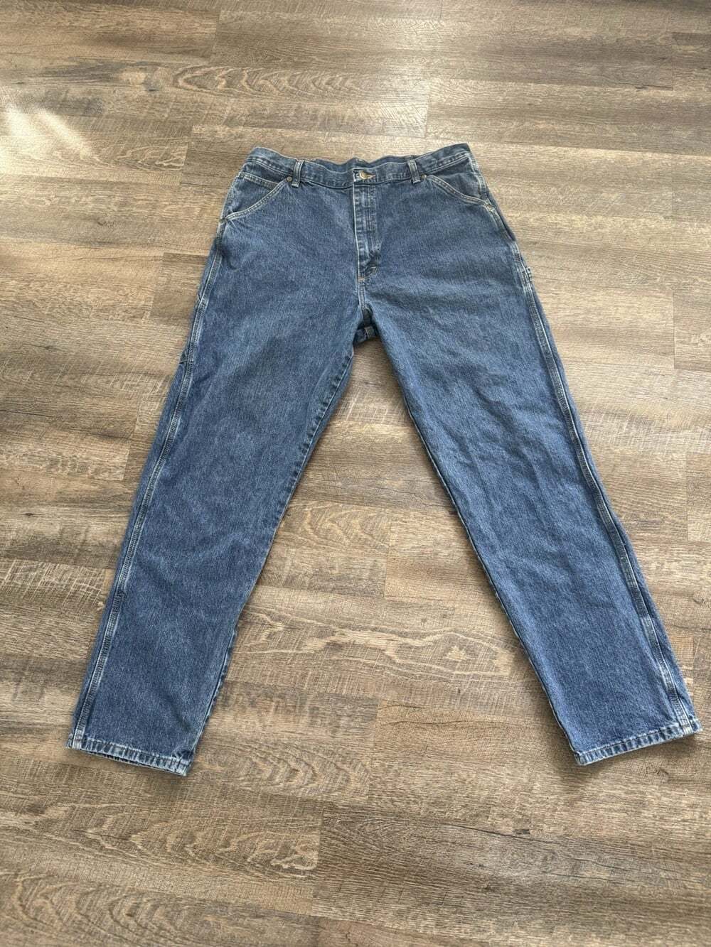 Vintage Old Mill Mens Jeans 38x32 Medium Wash Carpenter Denim Pants Relaxed Fit